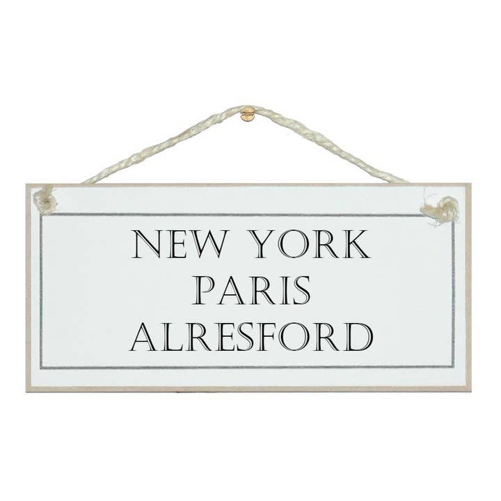 Op maat gemaakte New York, Parijs... Op maat gemaakte borden voor wholesale door Crafty Clara