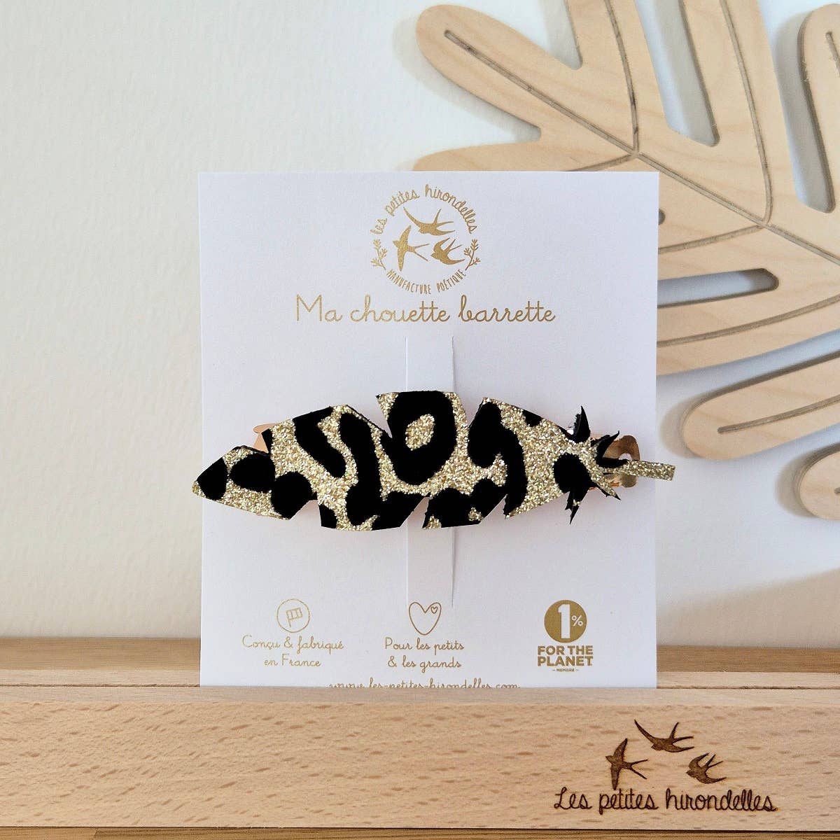 Les Petites Hirondelles - Vendita all'ingrosso Fermaglio per capelli - Donna - Barretta a clip piuma glitterata1