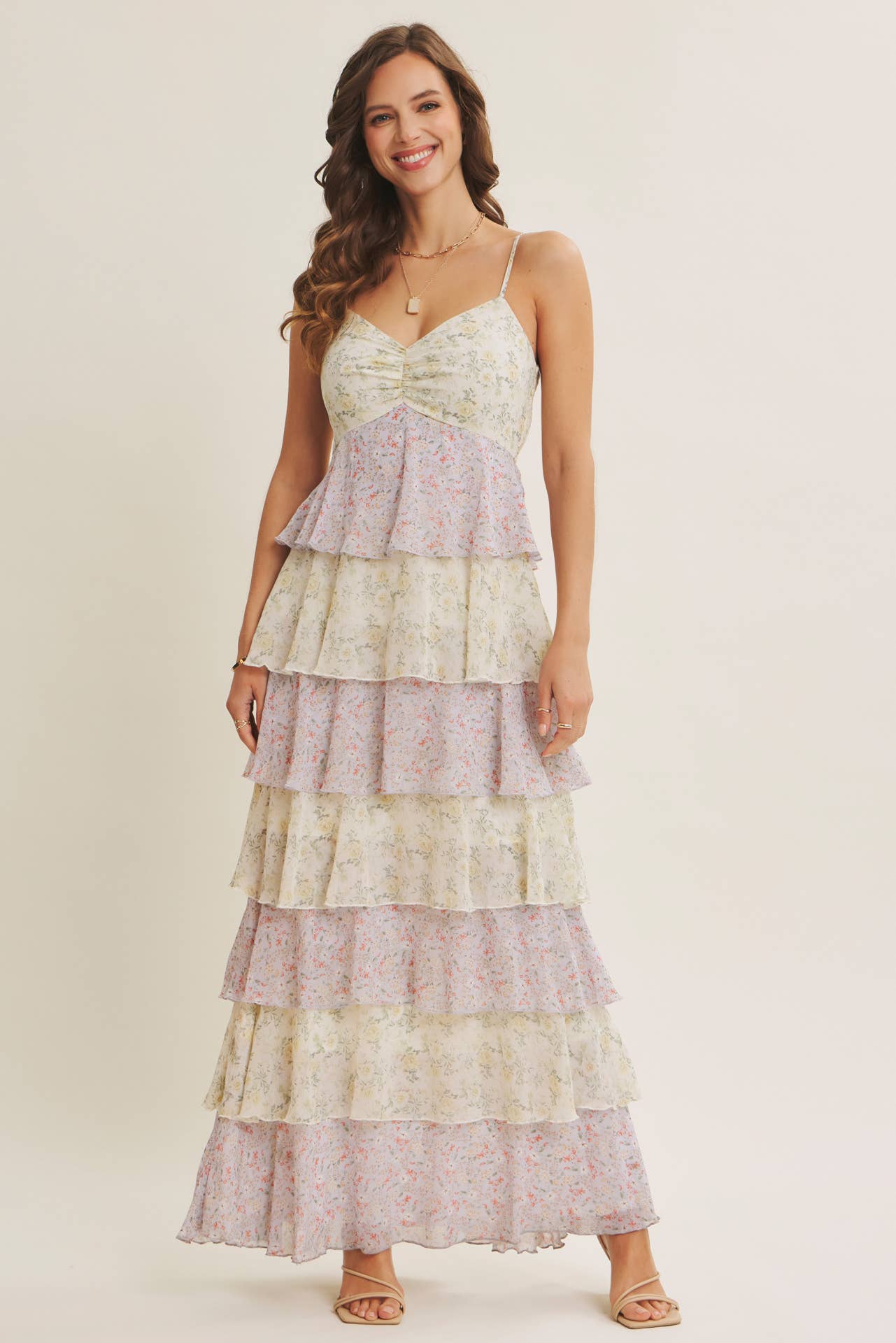 in february - Vente Robe – femme - DÉFINITION DE LA ROBE MAXI À VOLANTS FLORAUX FÉMINITÉ SANS SAISON28