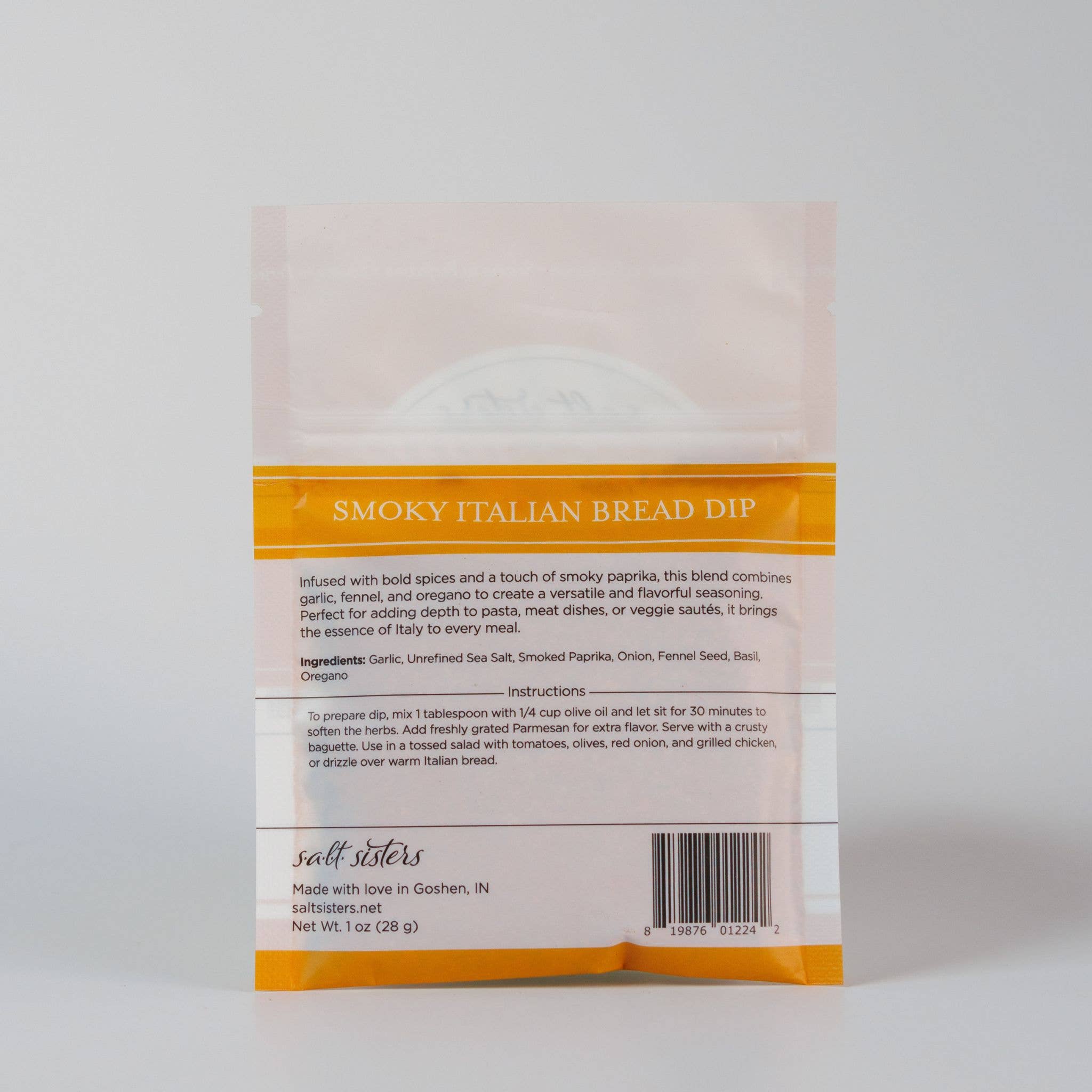 Salt Sisters - Wholesale Dip - Dip Mix - Smoky Italian Bread Dip - Packaged Weights1