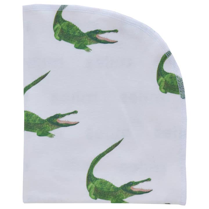 Manta orgánica para bebés y niños, diseño de piel de cocodrilo, estándar para venta al por mayor de Jennifer Ann