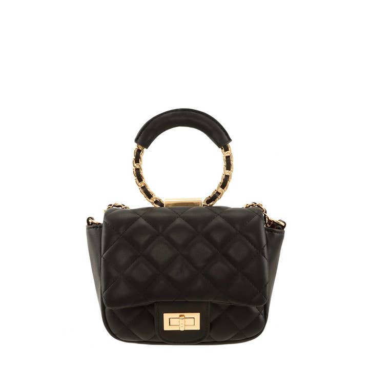 anbfashion - Vente Sac à main avec poignée sur le dessus – femme - Sac à bandoulière rond matelassé en forme de diamant