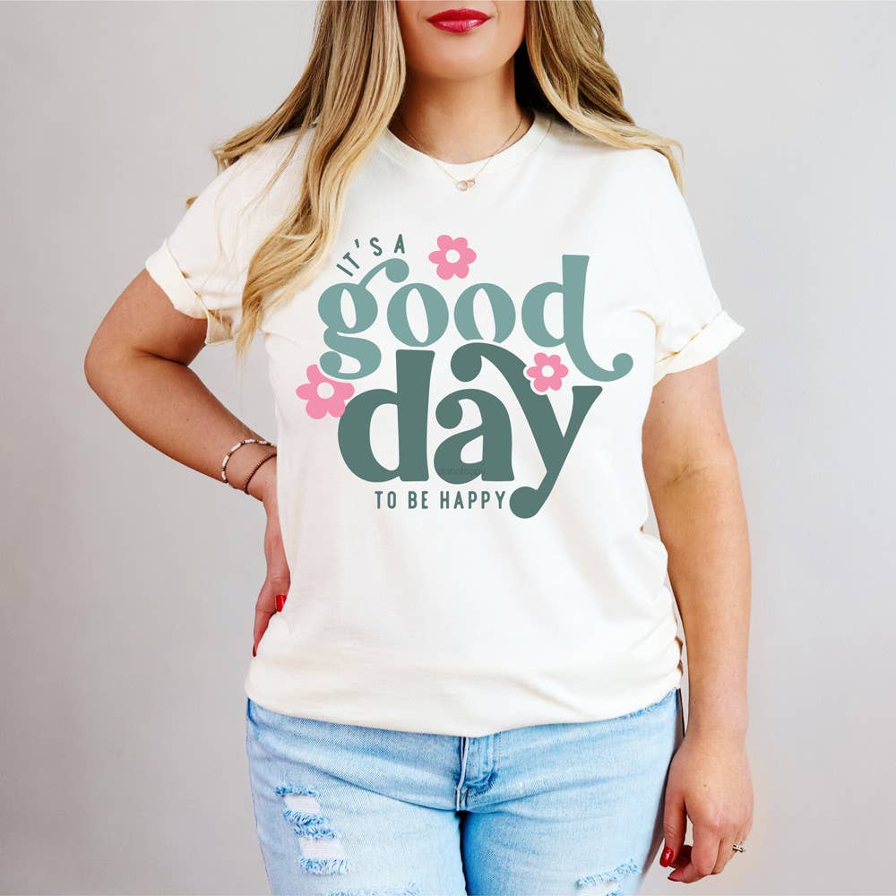 Trendy Transfers - Wholesale Sublimation Transfer - It's A Good Day To Be Happy Retro DTF Heat Transfer0