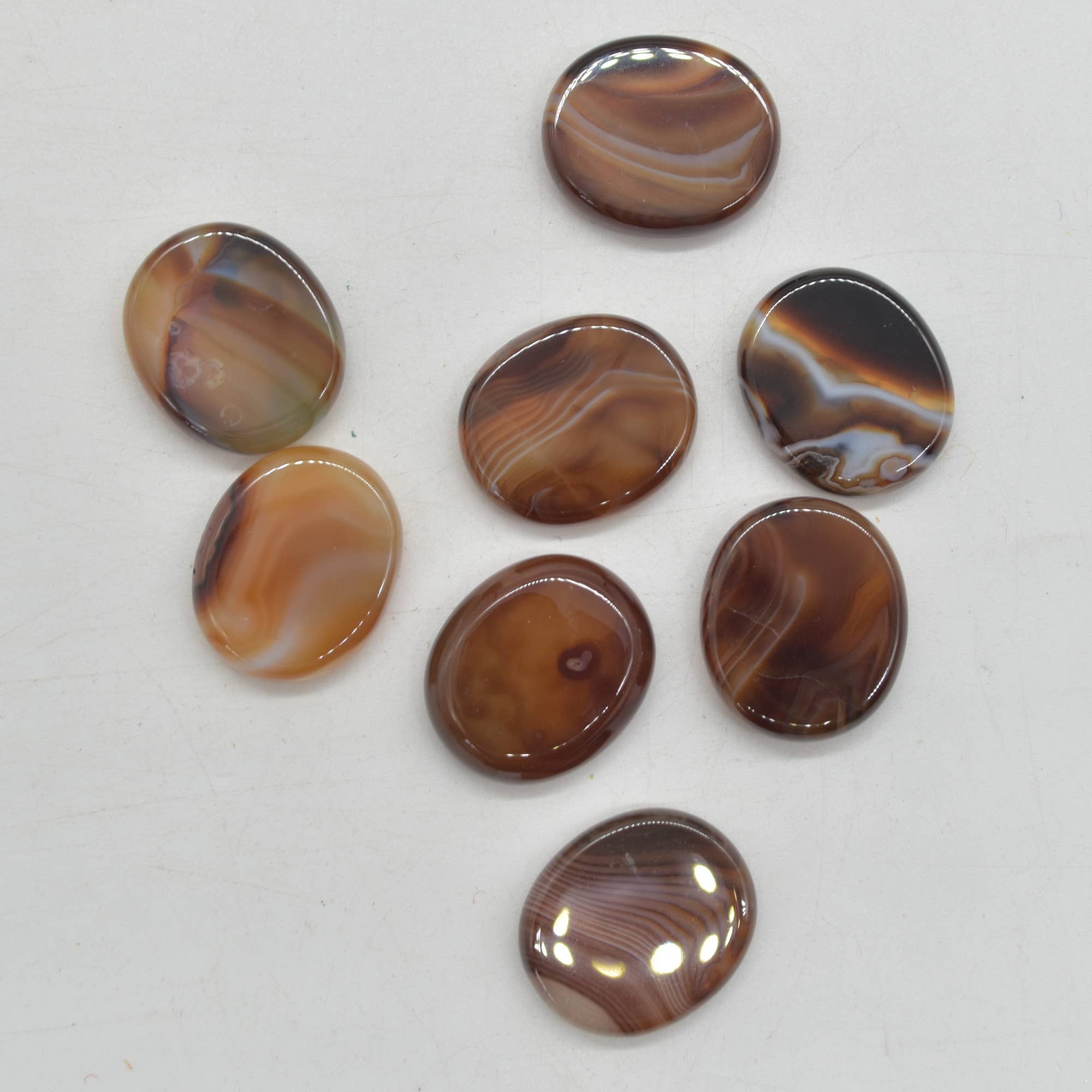 Calder Crystals - Wholesale Spiritual Stone/Crystal - Mini Crystal Oval Thumb Worry Stones - Choose from 102