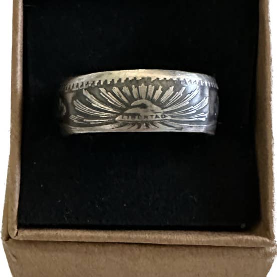 Anillo de Moneda de Plata de 50 Centavos de México (Raro) para venta al por mayor de Mountainstruck Coin Rings and Jewelry