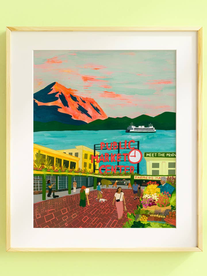 Pike Place Market Art Print for wholesale by Juliann Choe