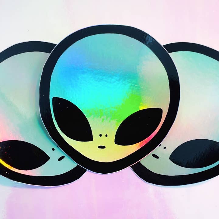 Autocollant holographique Alien pour la vente par Mother of the Moon