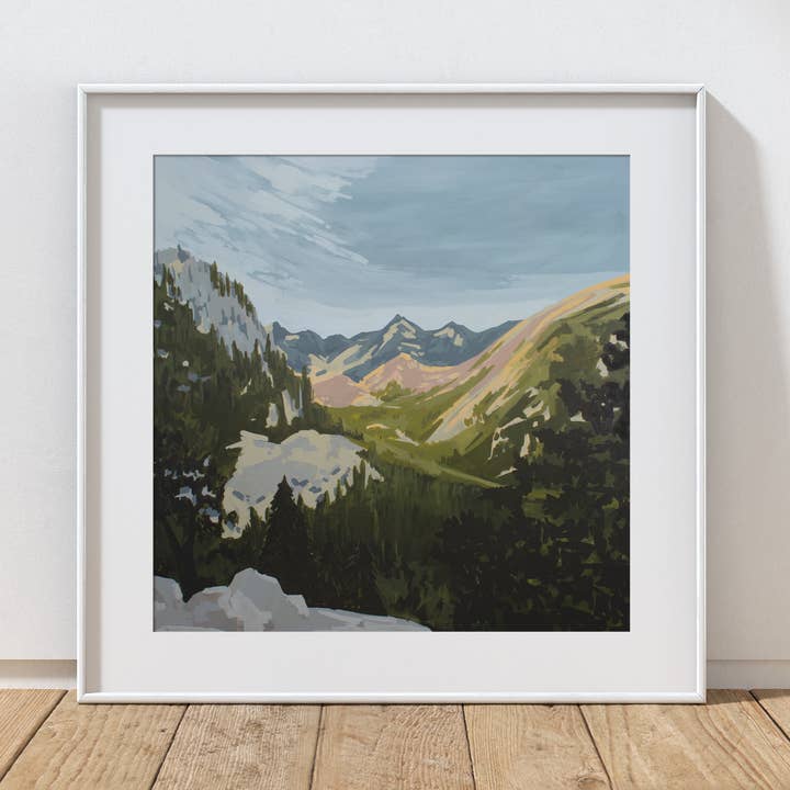 "Sunrise in the Mountains" | Print on Canvas for wholesale by E. Anderson Art