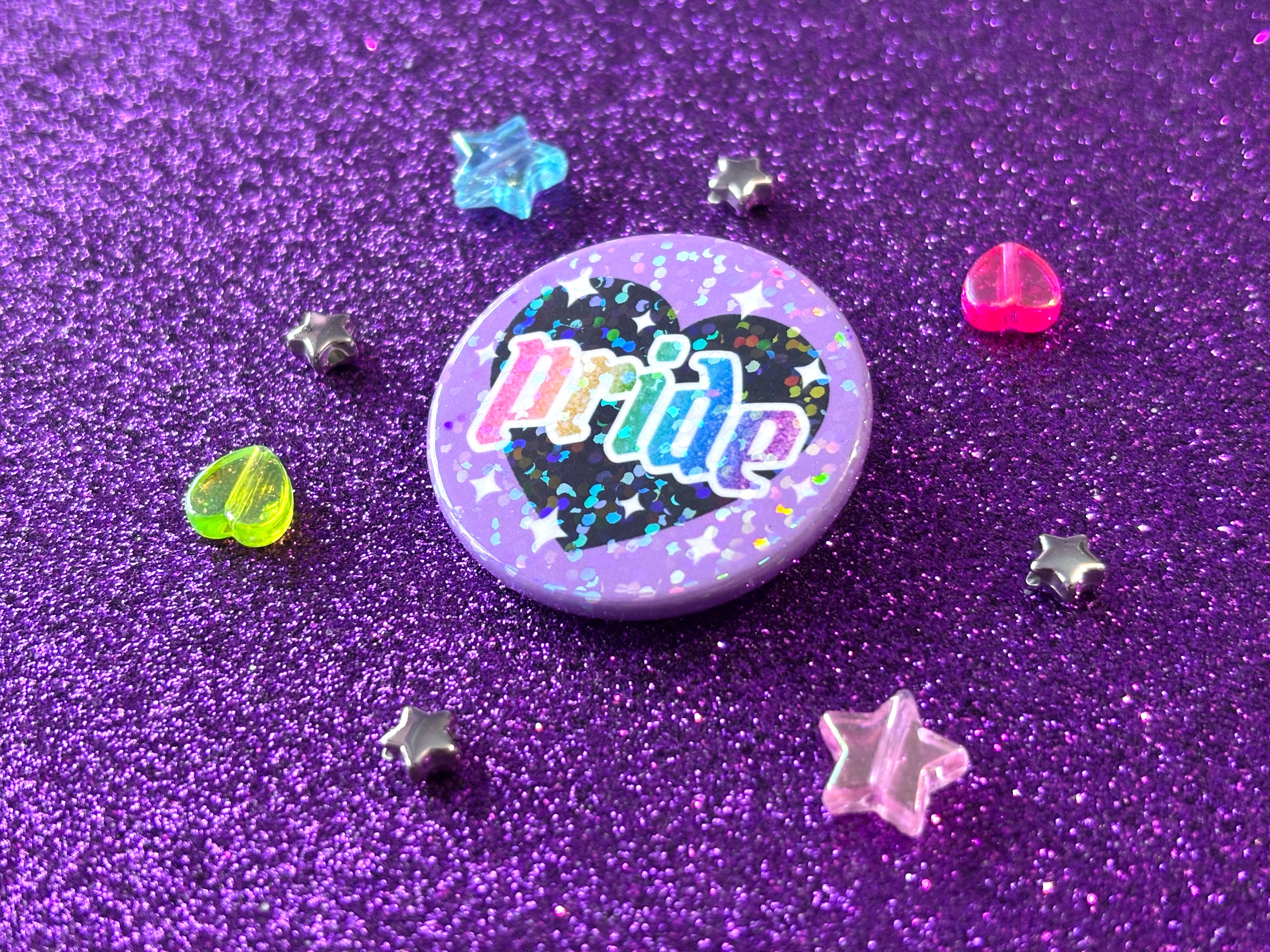 Magical Meow - Wholesale Lapel Pin/Button - Pride Holographic Pin Badge1