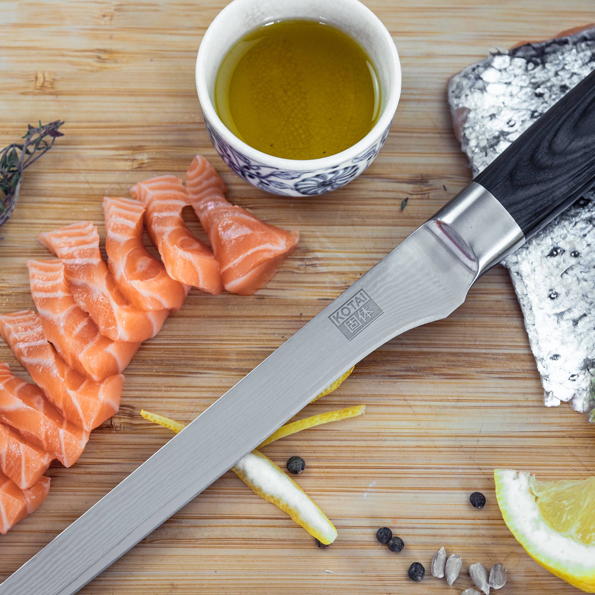 KOTAI - Wholesale Kitchen/Utility Knife - Kitchen Knife - Damascus Fillet Knife4