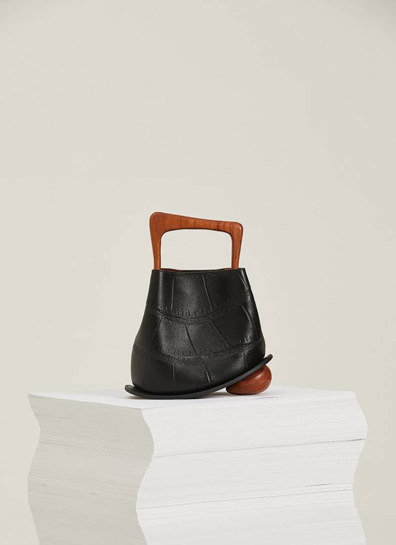 Ozzy Mini Bag - Croco Black for wholesale on Faire