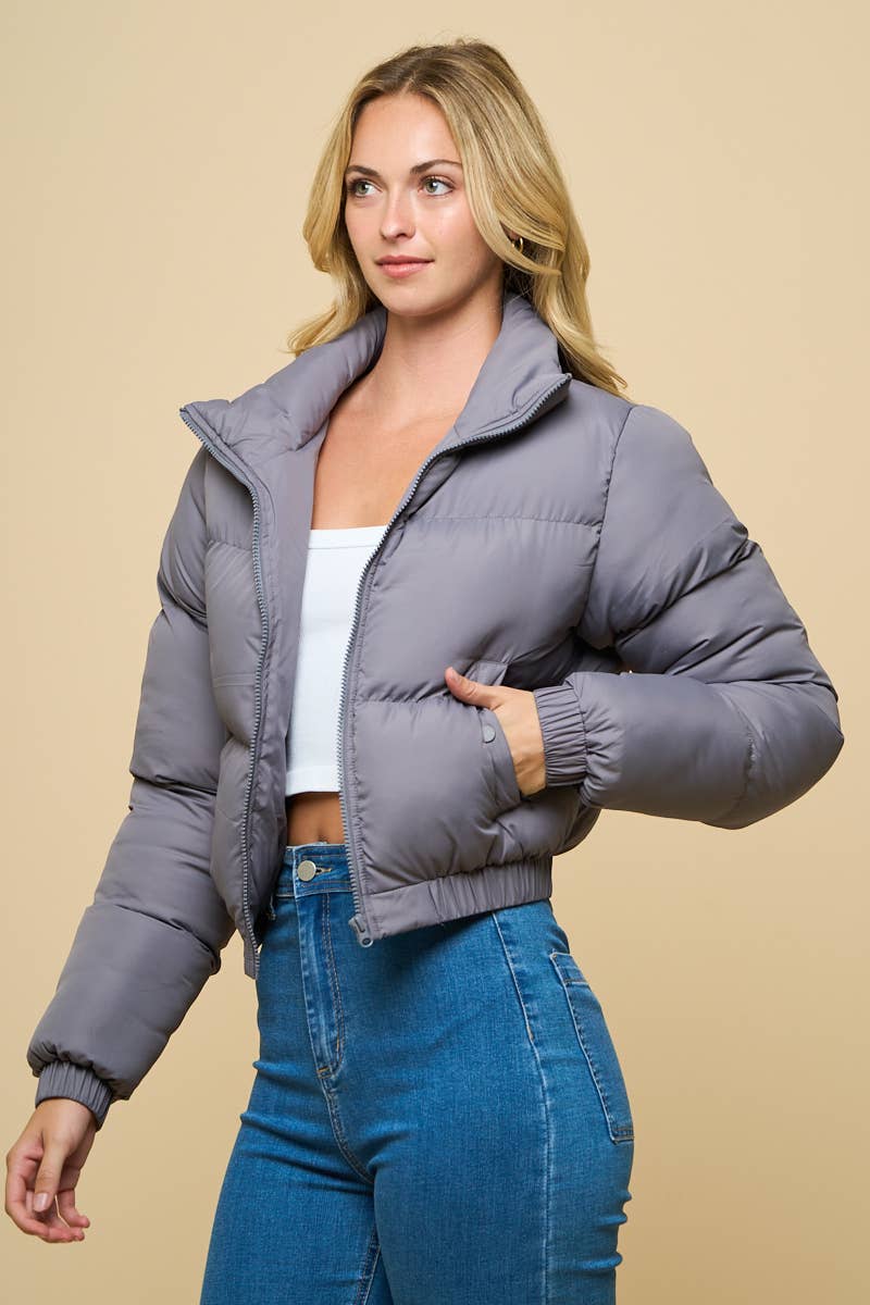 ANWND – Puffer Jacket - Mulher por atacado – Jaqueta Puffer Curta Acolchoada21