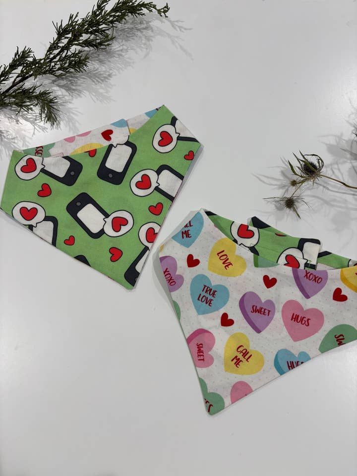 Text Me w. White reverse Bandanas for wholesale by The Pet Scout Shop