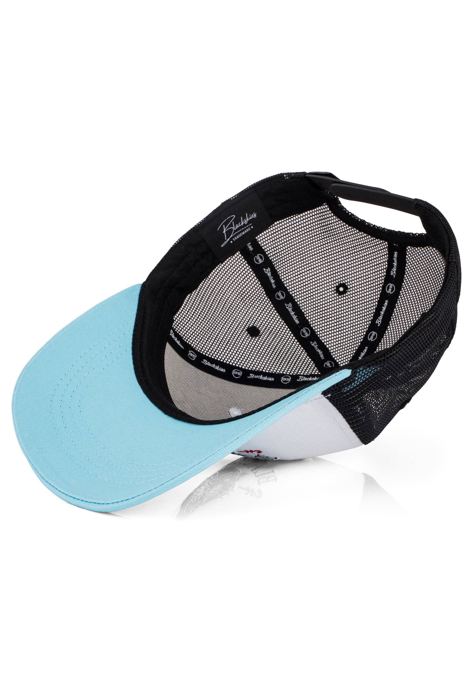 Blackskies - Wholesale Trucker Hat - Unisex - Traditional Tattoo Trucker Cap Panther White-Black-Blue2