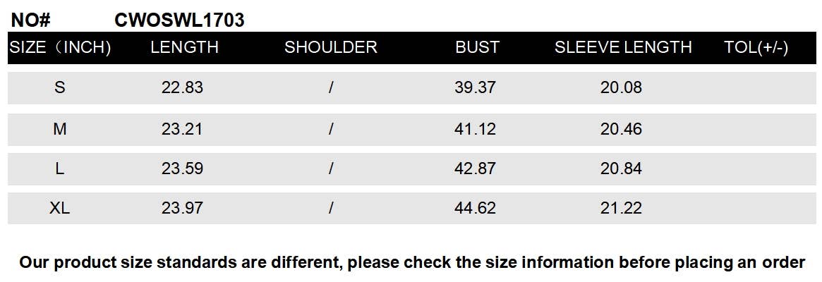 Noir CWOSWL1703_Pull à manches longues et col rond en vente sur Faire4