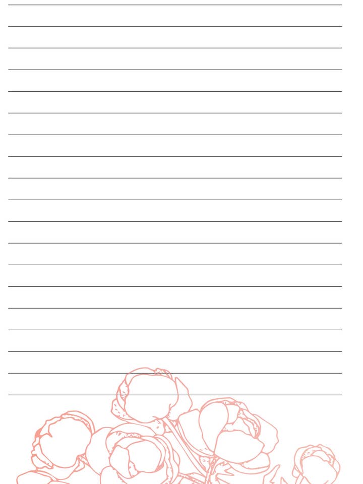 Floral Lined Stationery for wholesale by Igloo Letterpress