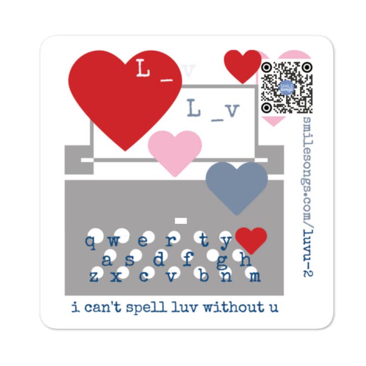 Can't Spell Luv Without You - Handcrafted Song QR Code for wholesale by Smile Songs