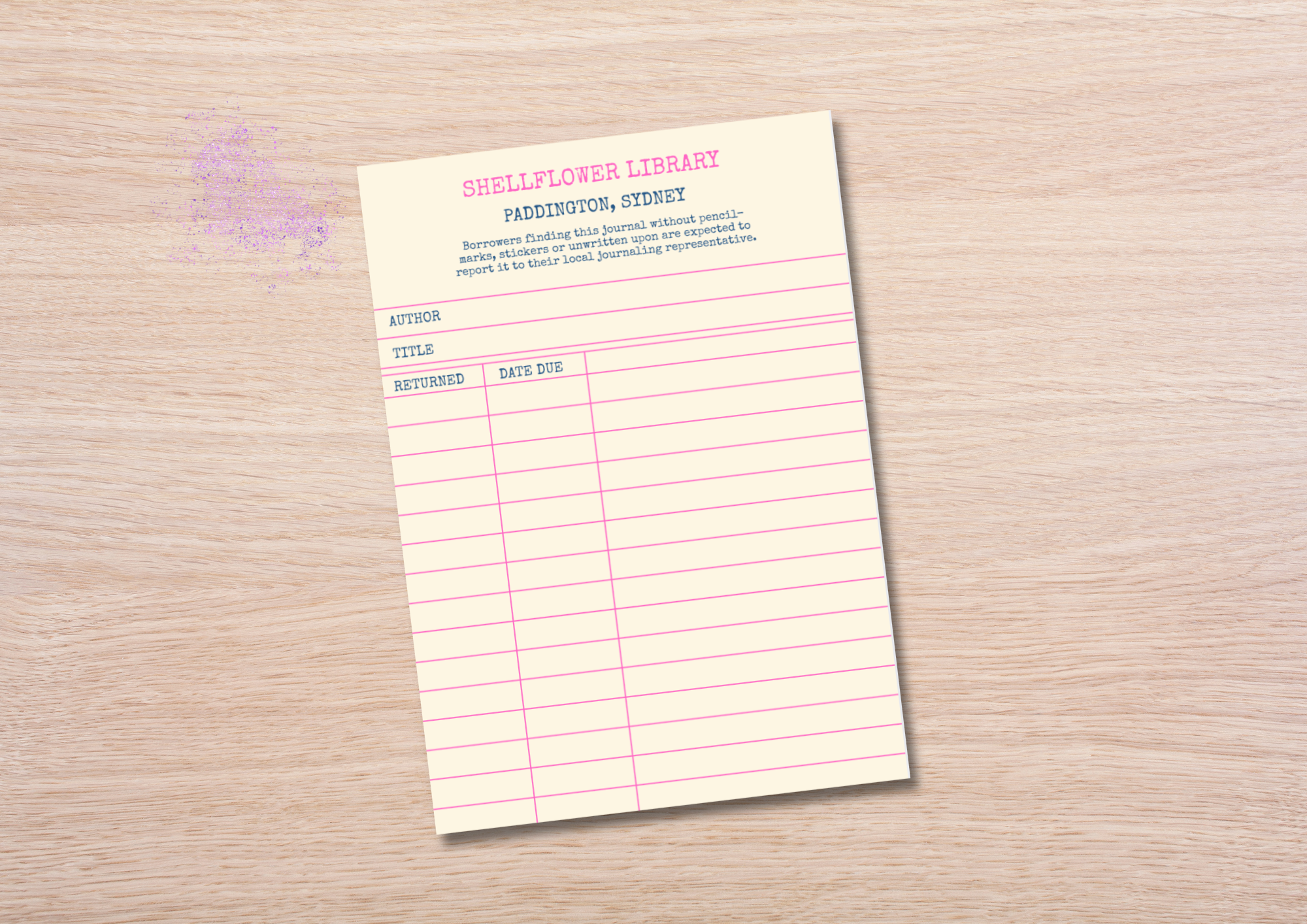 Shellflower - Wholesale Notepad - Library Memo Pad1