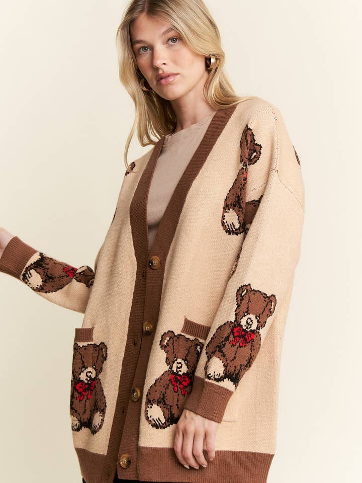 JADE BY JANE - Wholesale Cardigan - Women's - BEARY ADORABLE CARDIGAN3