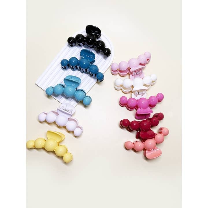 ASSORTED COLOR Round Ball Hair Claw Clip for wholesale on Faire4