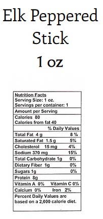 Ranch Hand Provisions - Wholesale Jerky - Peppered Elk Stick4