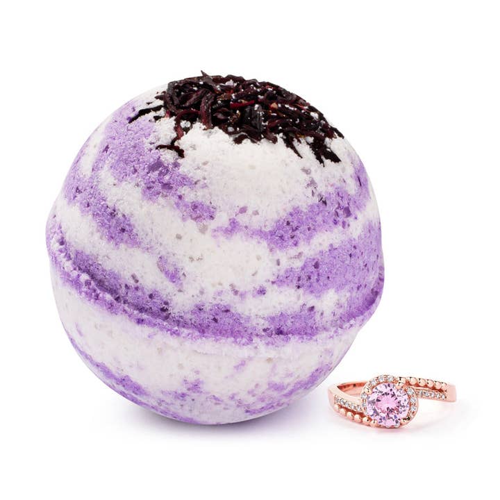 Berry Hibiscus 10oz Jewelry Bath Bomb for wholesale by JewelScent