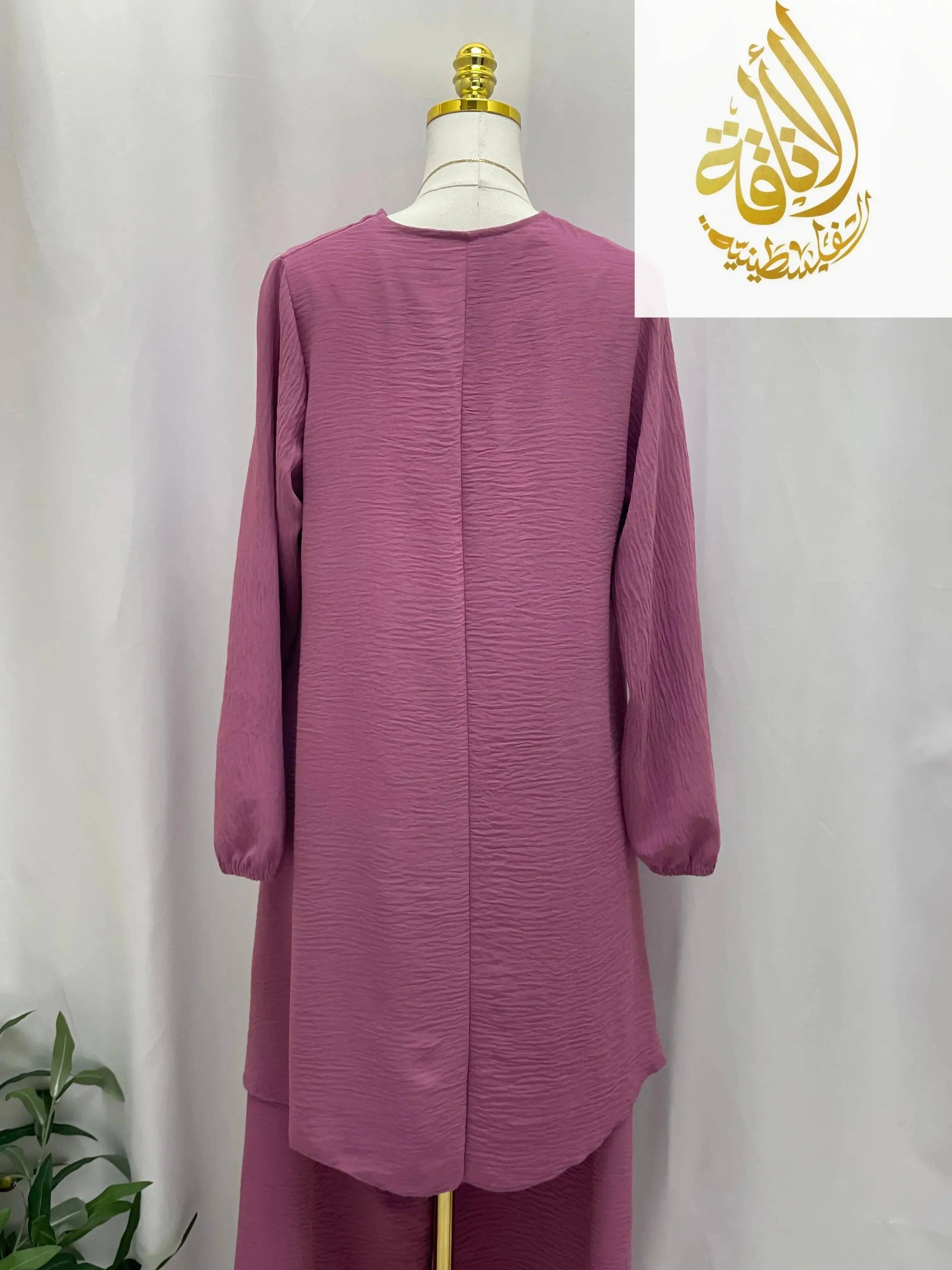 Palestinian Elegance - Wholesale Top & Pant Set (NOT Loungewear) - Women's - Modest Women's Long Tunic & Pant Set - Contemporary & Stylish37