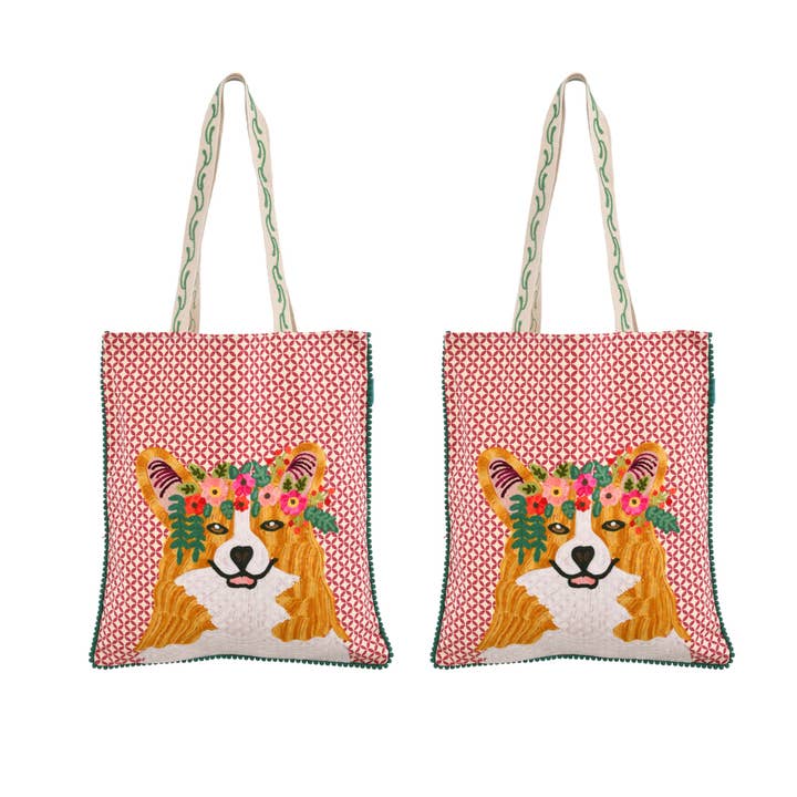 3ABBG478_PKGR Set/3 Corgie-Taschen für Hunde, 14 x 16 für den Großhandel von Karma Living