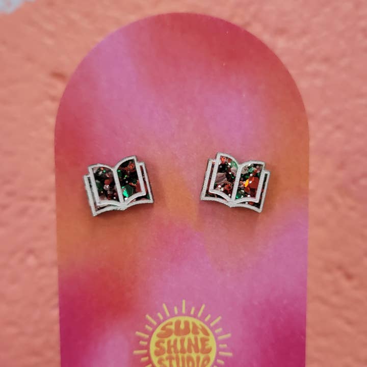 Sunshine Studio - Wholesale Stud/Post Earrings - Open Book Tiny Stud Earrings16