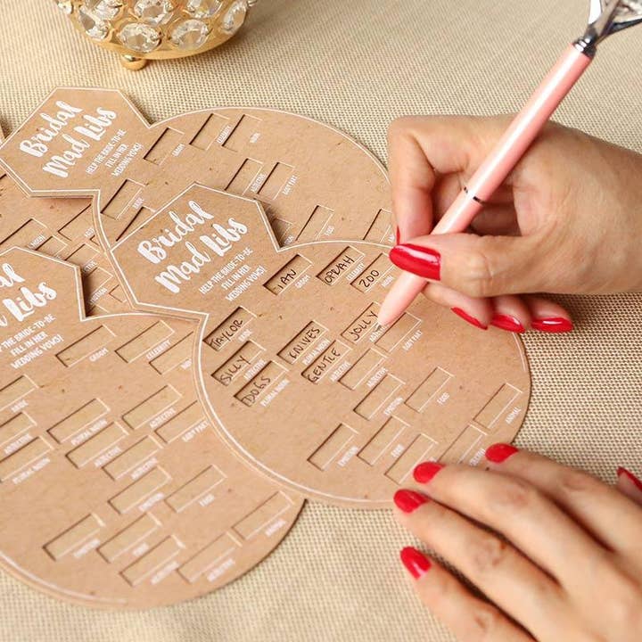 Kate Aspen - Wholesale Card Game - Kraft Bridal Shower Game Card - Ring Shape Set of 50