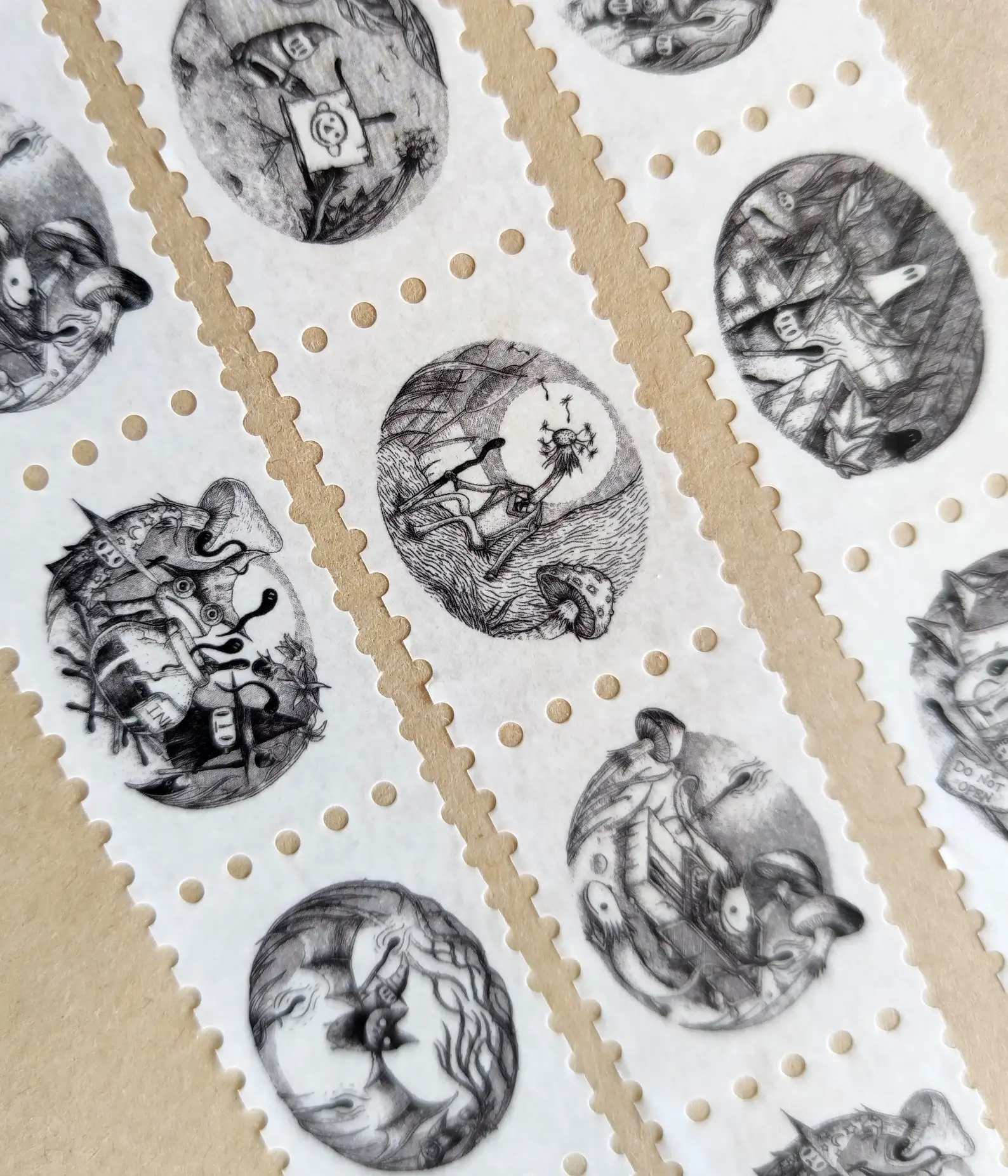 Jon Turner Illustration - Wholesale Washi Tape - Matchsticks Miniatures Fantasy Art Stamp Washi Tape3