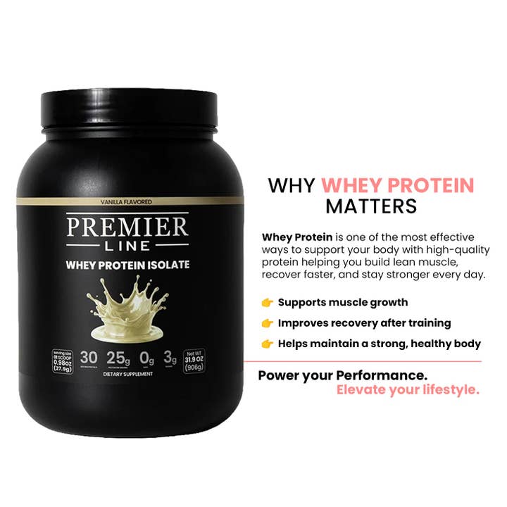 Whey Protein Isolate Supplement – Premium Whey for Muscle Recovery & Performance for wholesale by Premier Line