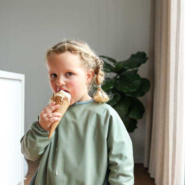 Tilda & Moo - Wholesale Bib - Baby - Pistachio Cream | Smock Bib5