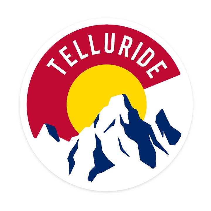 STICKERS Telluride, Colorado, C & Mountains for wholesale by Lantern Press