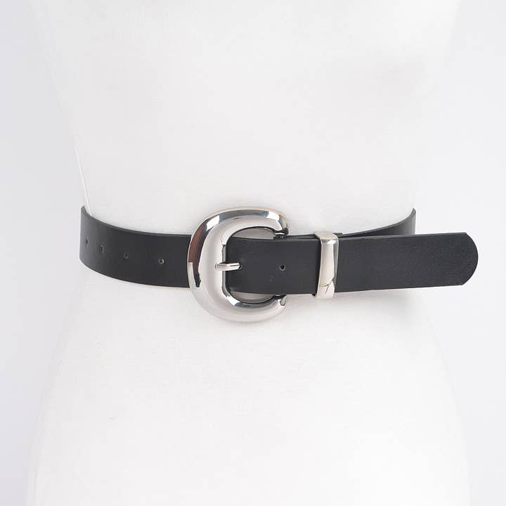 3AM BY H&D ACCESSORIES - Wholesale Belt - Women's - Faux Leather Metal Buckle Belt
