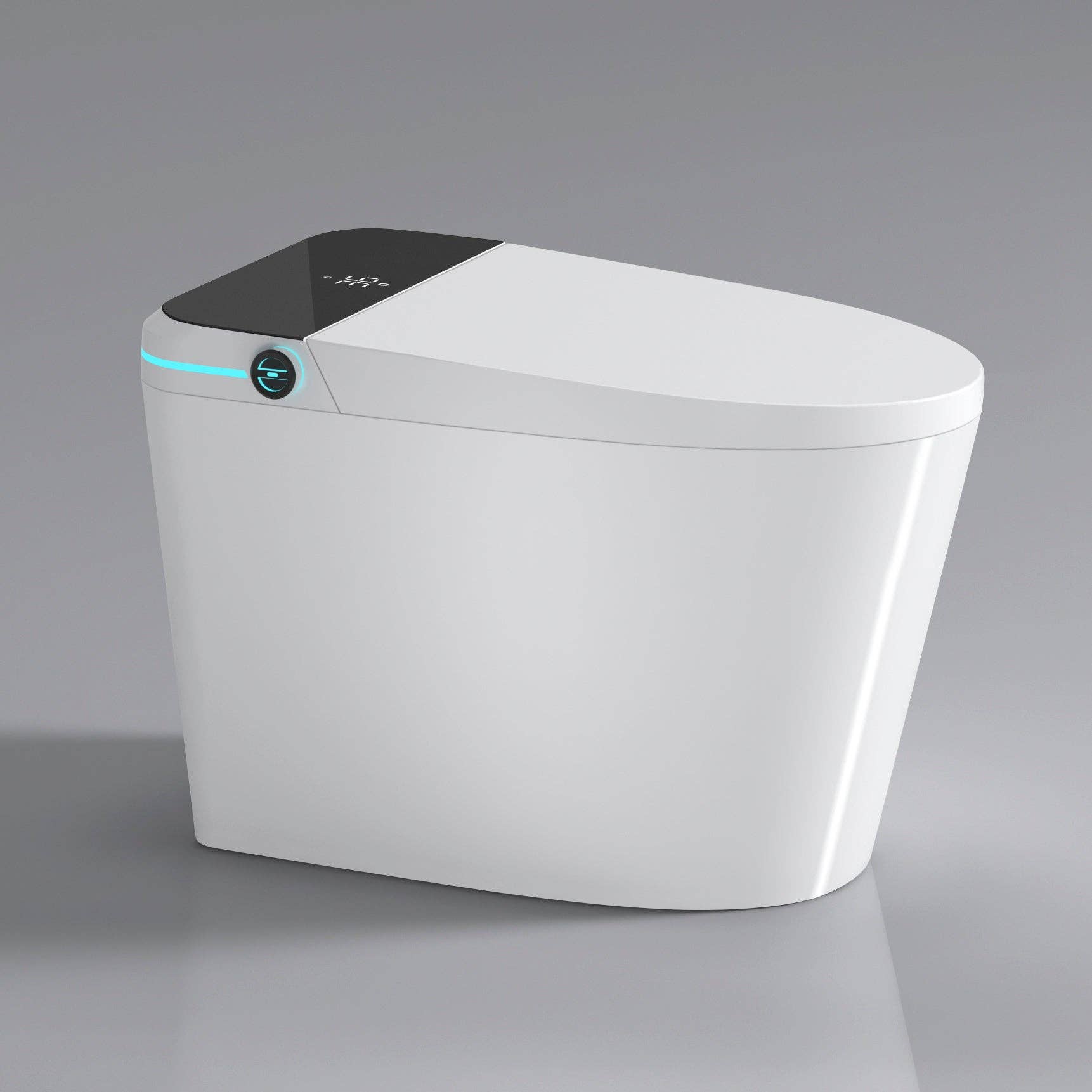 39F Inc. - Wholesale Toilet Paper Holder - Modern White Smart Toilet with Bidet Seat and LED Display0