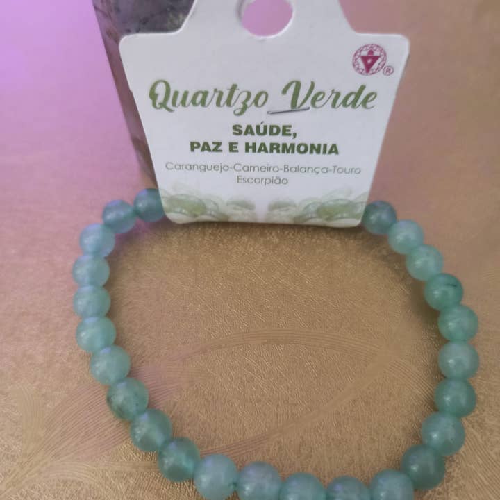 Luz das Pedras Naturais - Wholesale Beaded Bracelet - Green Quartz Bracelet