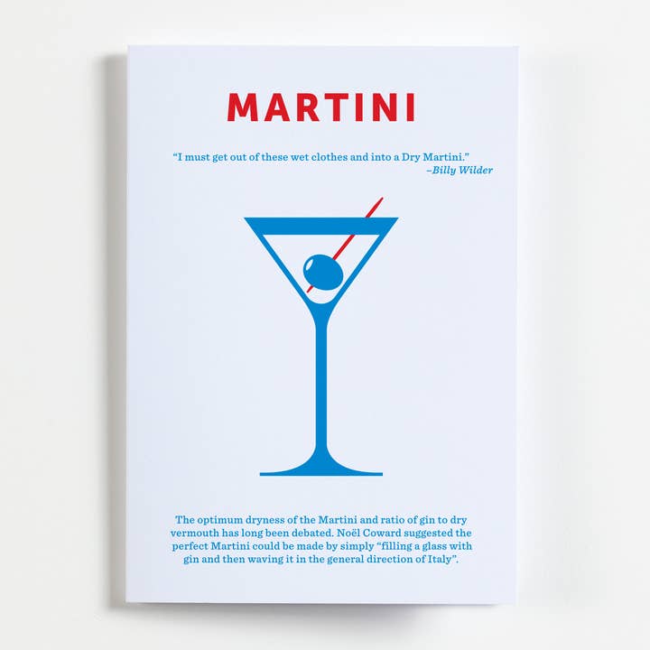 Crispin Finn – wholesale Everyday greeting card – Martini Cocktail Greeting Card