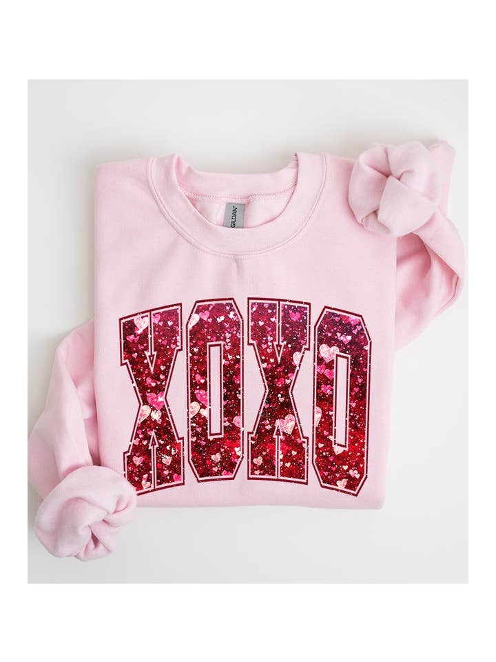 VALENTINES DAY UNISEX FLEECE GRAPHIC SWEATSHIRT for wholesale by Pink Irene Wholesale