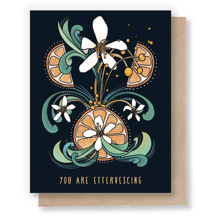 Du är brusande (apelsiner) anteckningskort för wholesale av Sweet Pea Cole