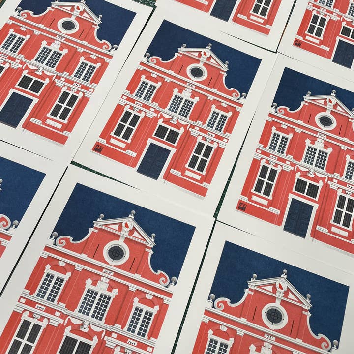 VrijFormaat - Wholesale Art Print - riso print - Voorstraat 19 / Plato - architecture NL - A42