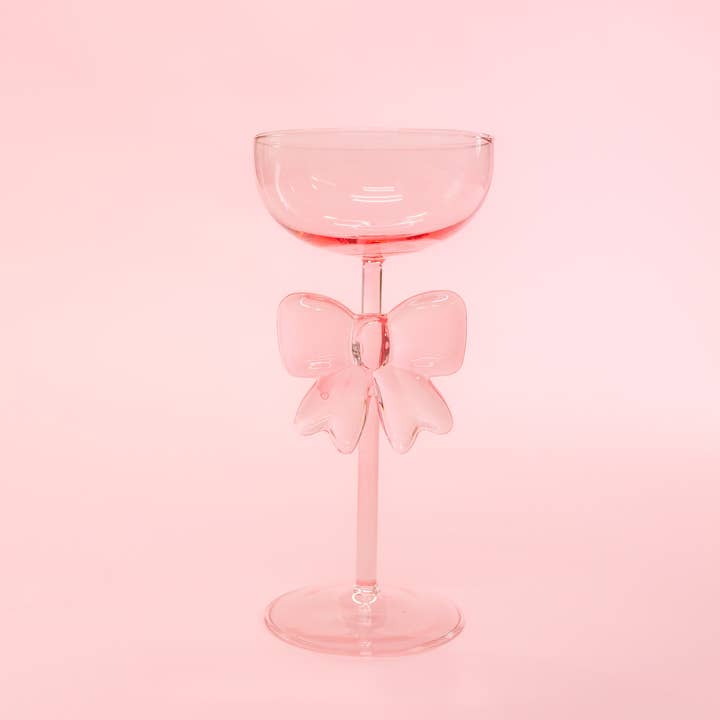 Rock Paper Scissors – Engroshandel Vinglas – Bow & Bubbly - Pink Coupe Vinglas0