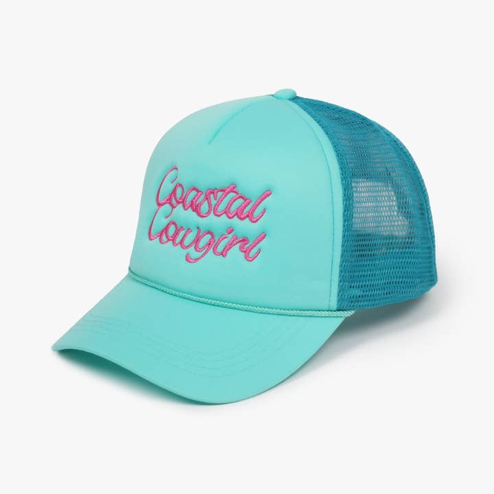 David And Young - Wholesale Trucker Hat - Women's - WESTERN Coastal Cowgirl Embroidery Mesh Back Trucker7