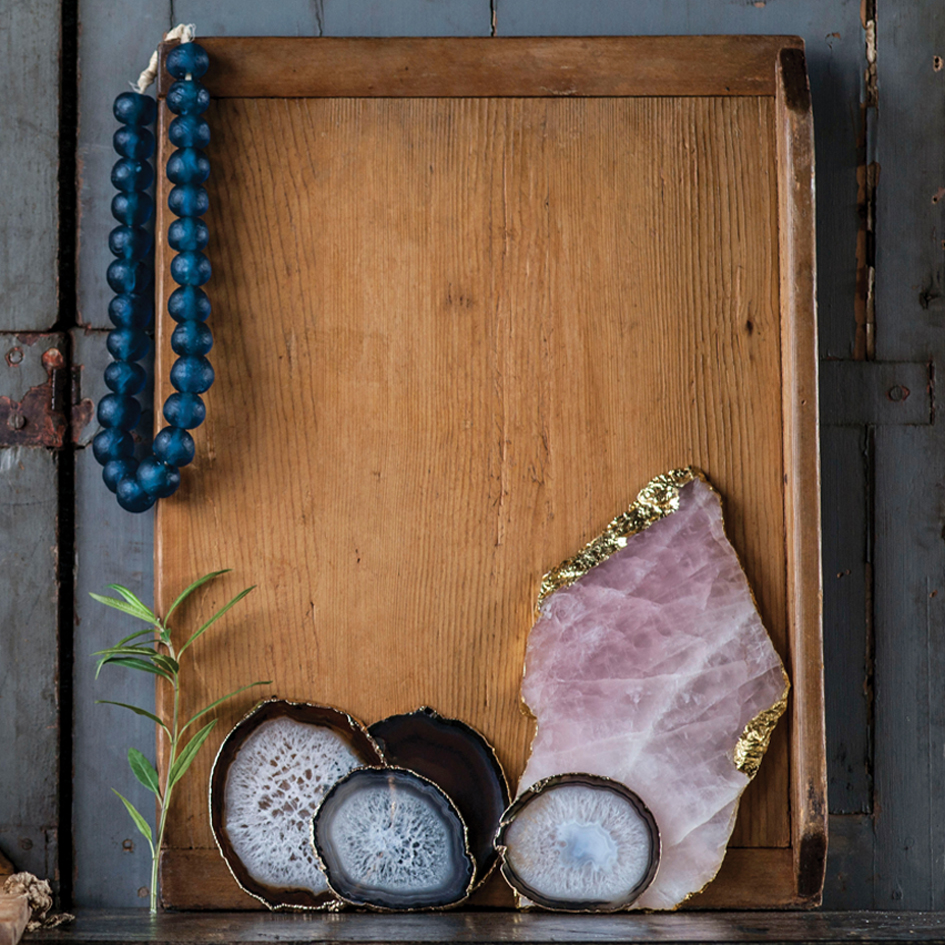 Blue Ocean Traders - Wholesale Spiritual Stone/Crystal - Gold Edge Agate Slice1