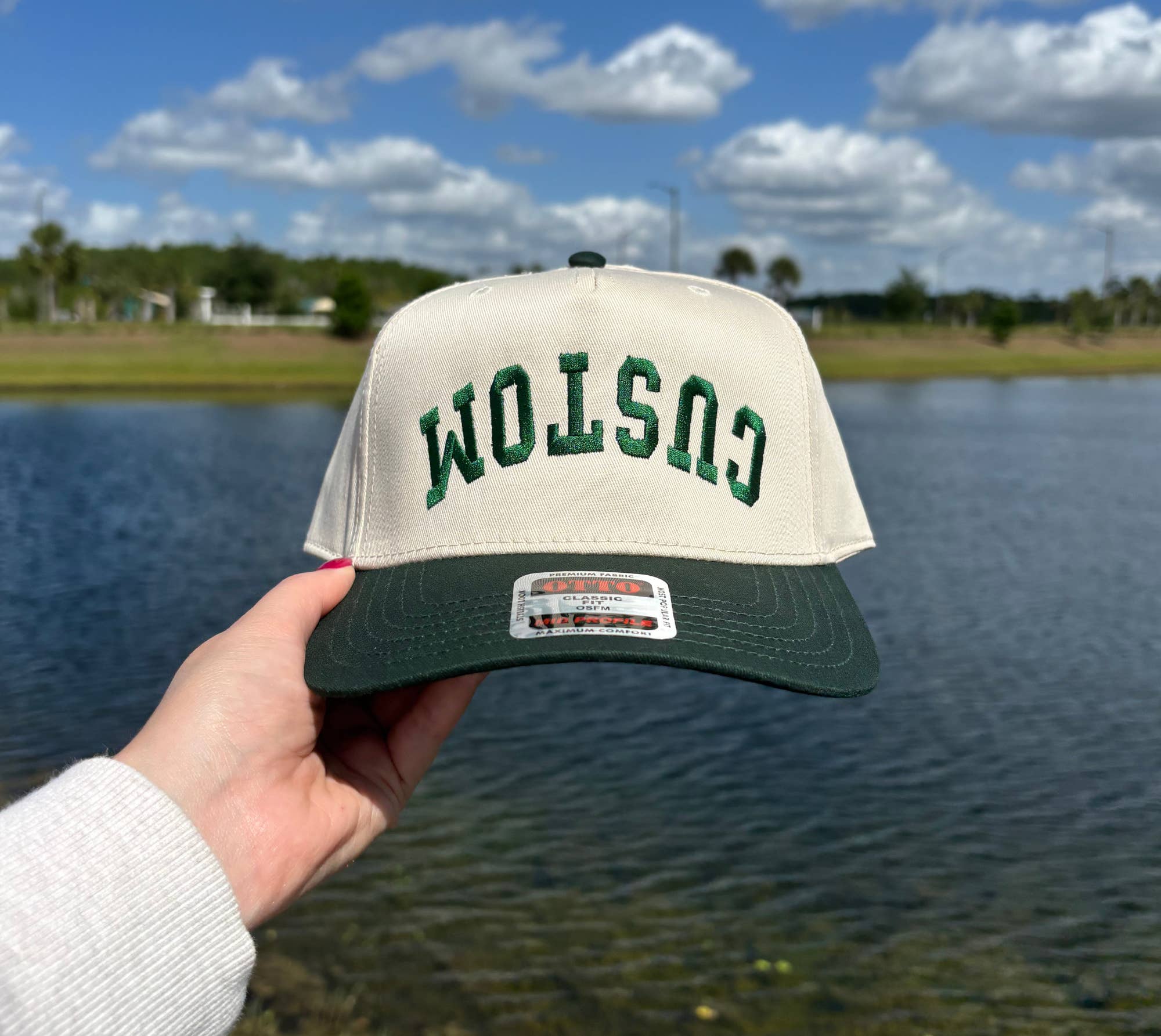 Bali's Embroidery - Wholesale Hat Accessory - Women's - Custom Upside Down Text Embroidered Trucker Hat