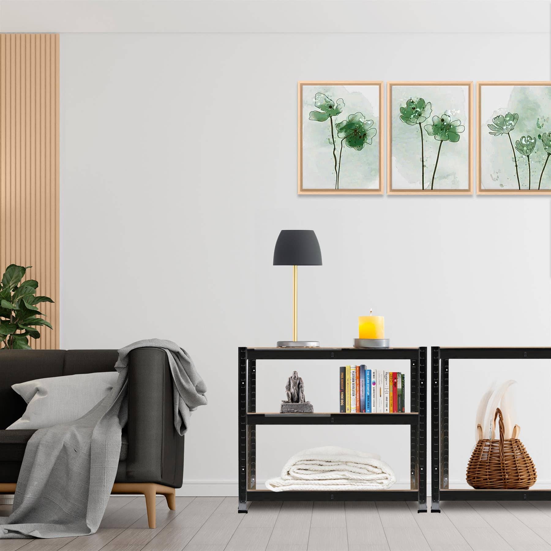 Rinkit Ltd - Vendita all'ingrosso Mensola freestanding - Set da 2 scaffali da garage in acciaio galvanizzato a 5 ripiani - 75 x 30 x 150 cm10