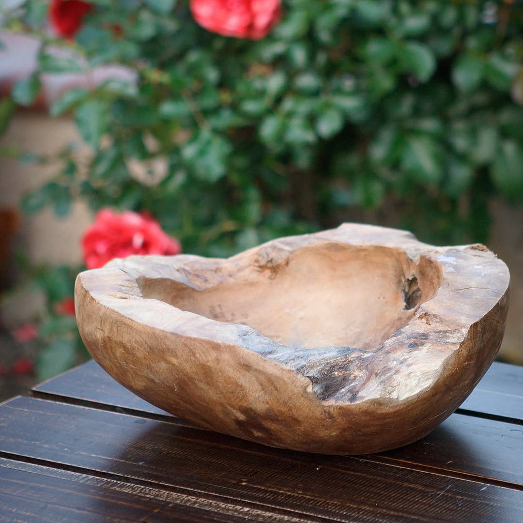 Garden Age Supply - Wholesale Decorative Plate/Dish/Bowl - Round Teak Root Bowls0