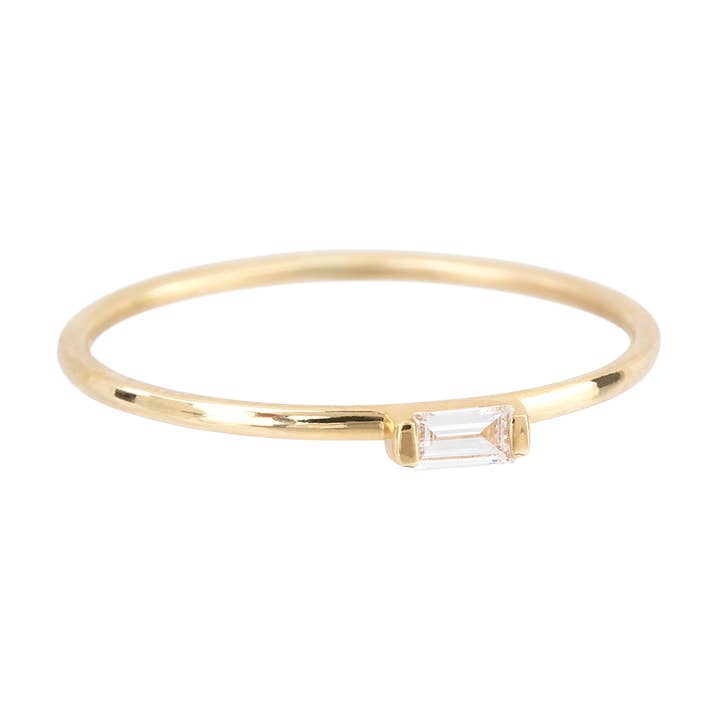 EDR389A Eos Ring mit Baguette-Diamant und Gold für den Großhandel von Eikosi Dyo