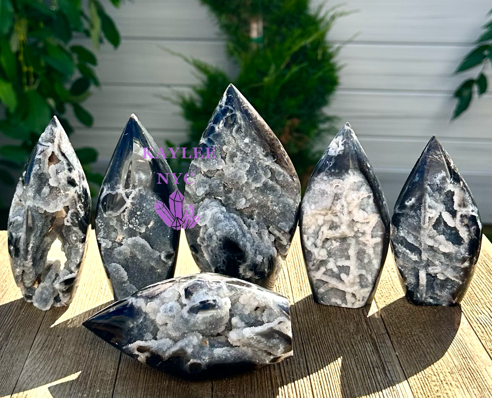 KayleeNYC – wholesale Spiritual stone/crystal – 7-9 pcs Natural Sphalerite Crystal Freeform Healing Energy1