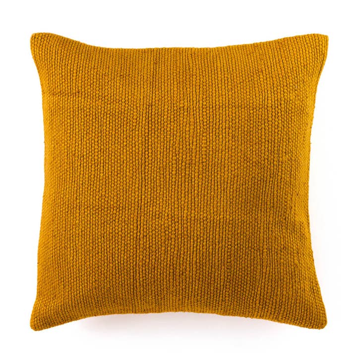 Moroccan Mustard Texture Cushion Cover - 16 x 16 inches for wholesale by Casa Amarosa